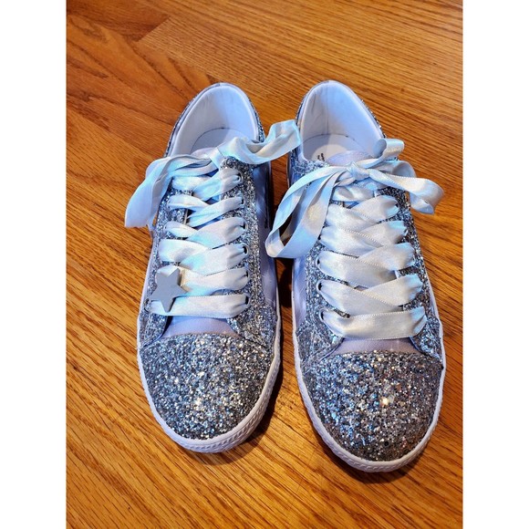 The Bradford Exchange Silver Sparkle Marilyn Monroe Sneakers Size 8 - Picture 1 of 11